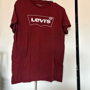 Levi's Men's Burgundy Short Sleeve Tee